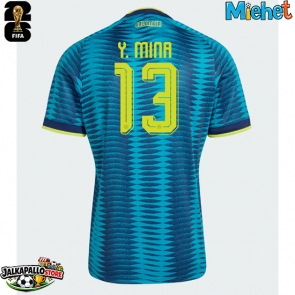 Kolumbia Yerry Mina #13 Vieraspaita MM-kisat 2026 Lyhythihainen